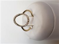 Ring Polello Woman in Yellow Gold Diamante G3421G